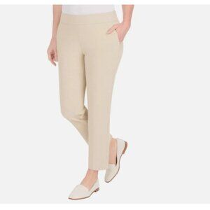 Hilary Radley Women's Pull-On Ankle Pant Tan S